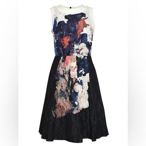 Cacharel paint detail size 14 A-line dress